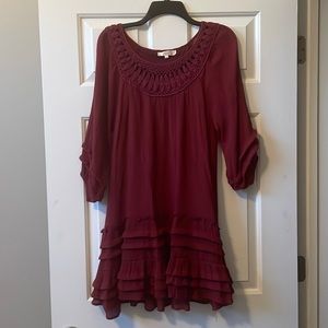 Entro Ruffled Red Dress